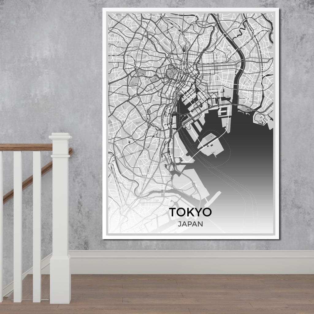 Map of Tokyo, Japan Canvas Wall Art