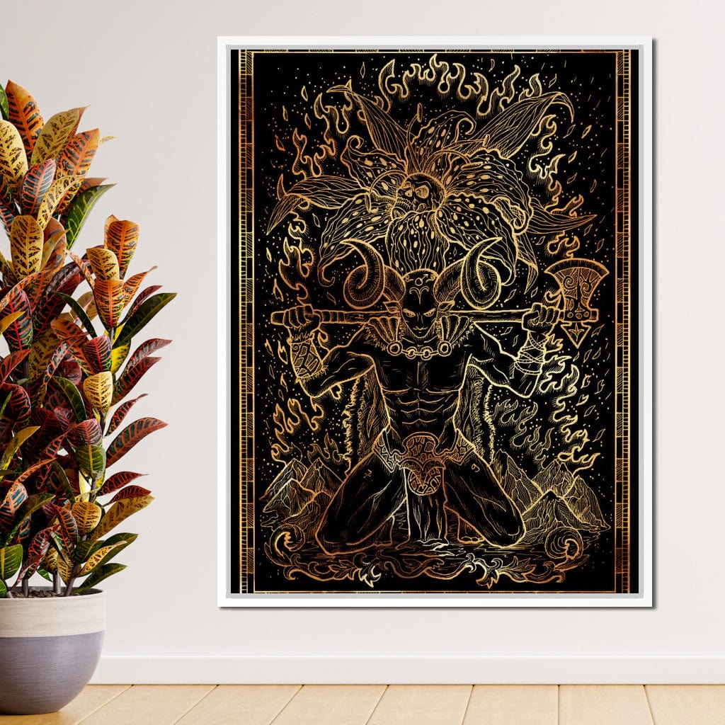 Zodiac sign Aries Canvas Wall Art
