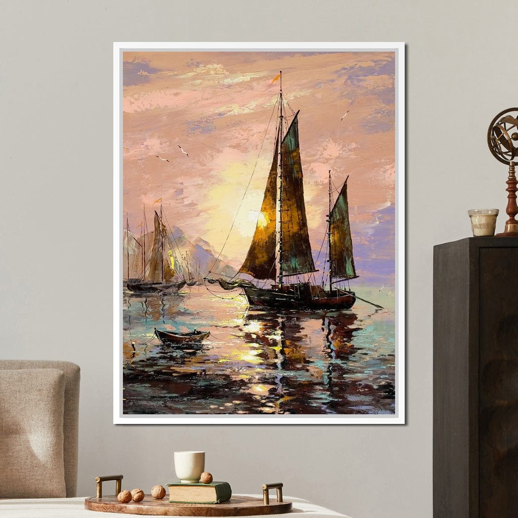 Spanish Sailing Boats Canvas Wall Art