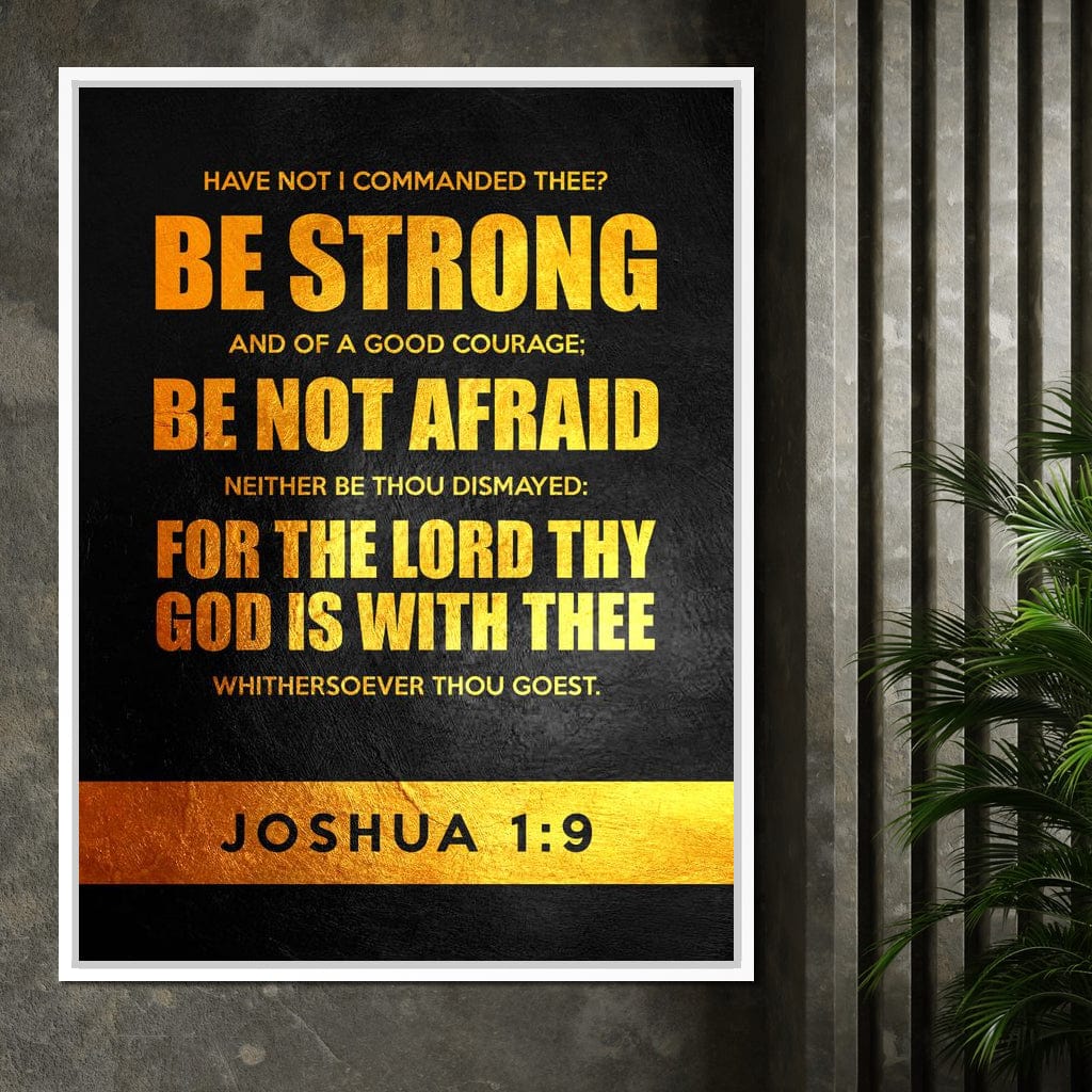Joshua 1:9 Canvas Wall Art