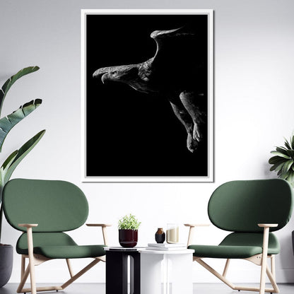 Black and White Eagle Canvas Wall Art