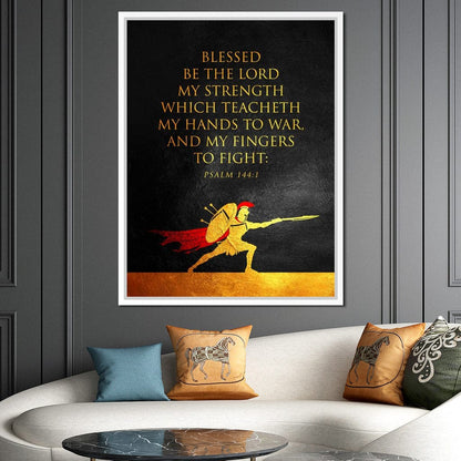 Psalm 144:1 Canvas Wall Art