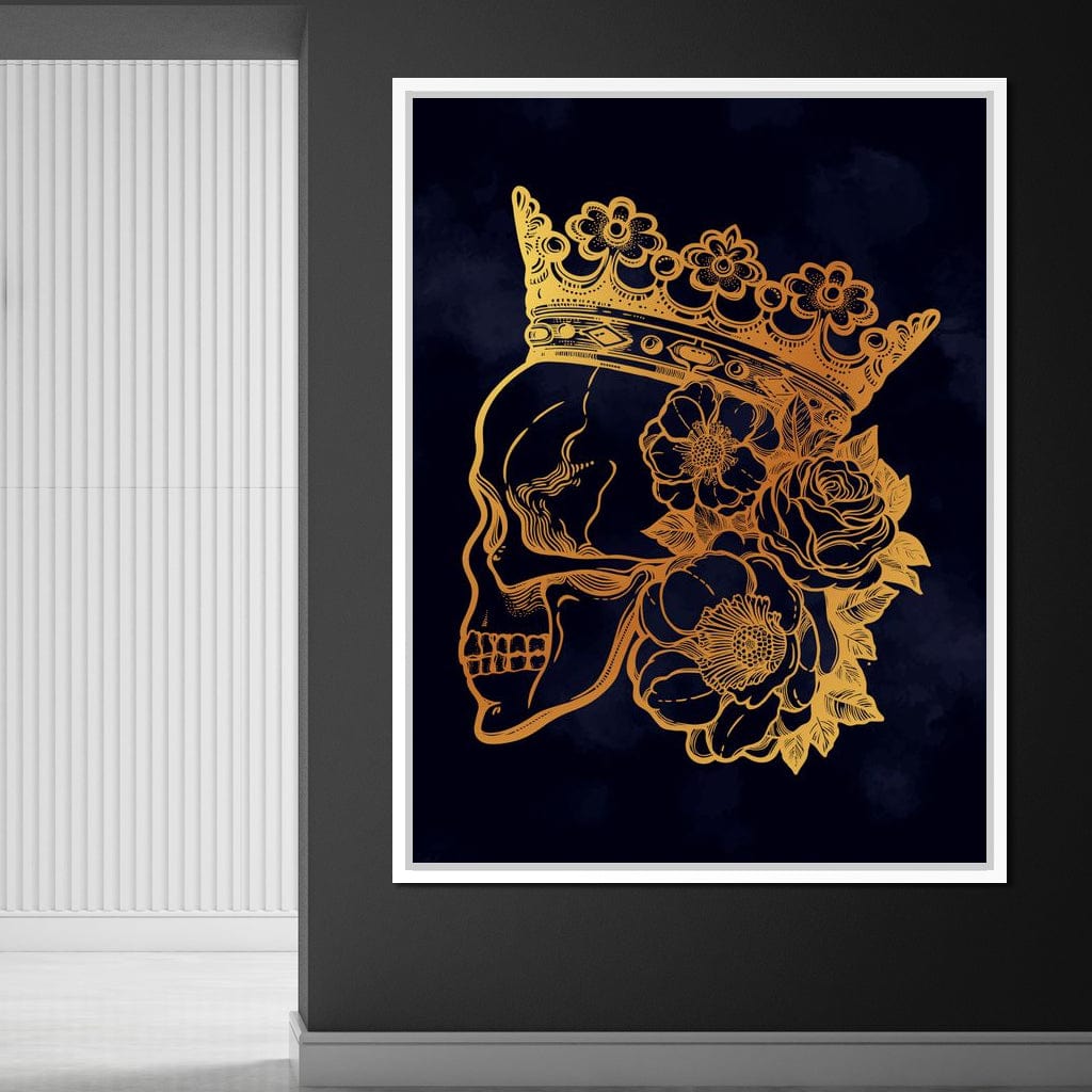 Skull Crown Canvas Wall Art