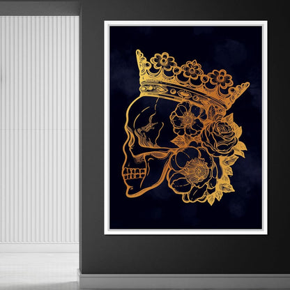 Skull Crown Canvas Wall Art
