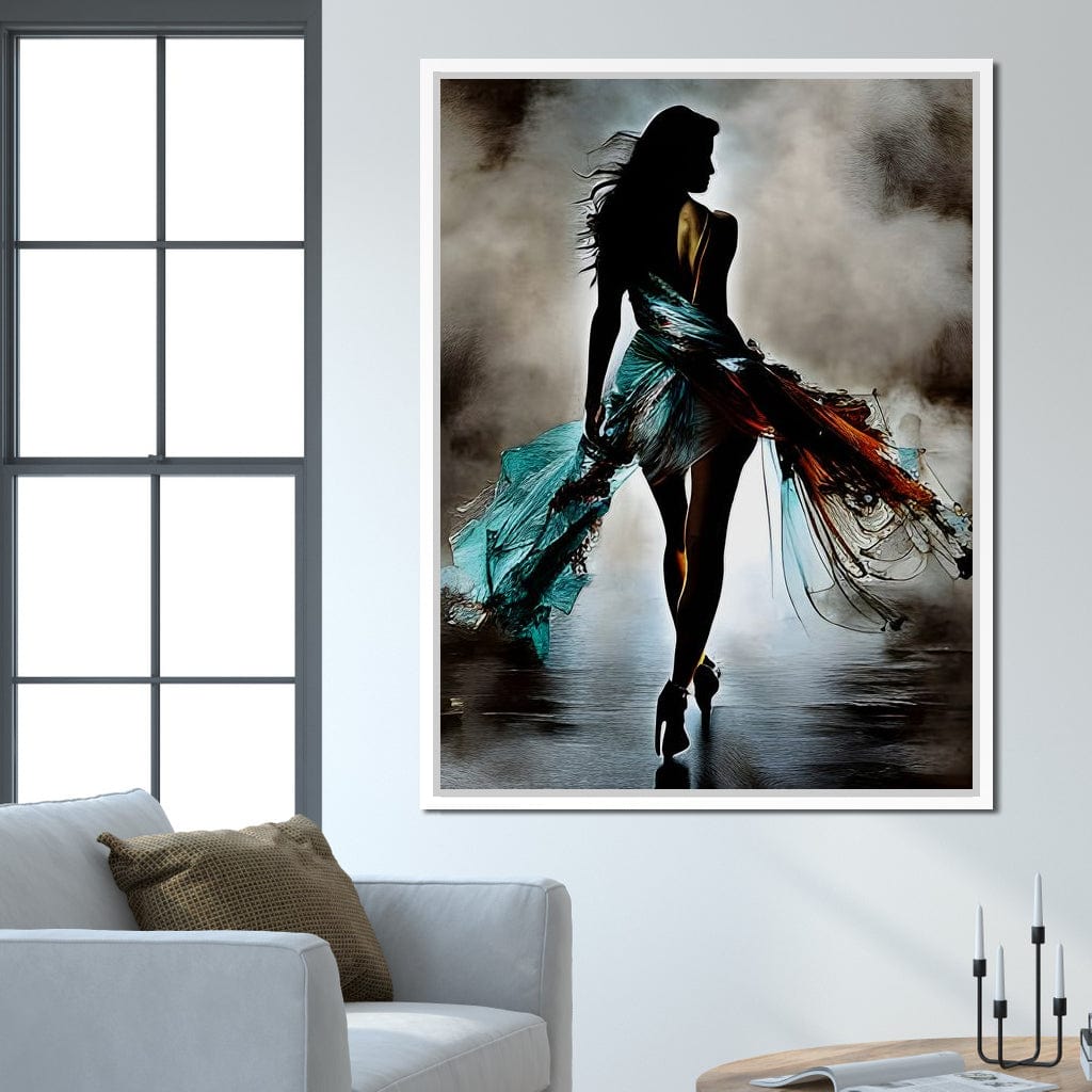 Female Portrait Paint Splash 040 Canvas Wall Art