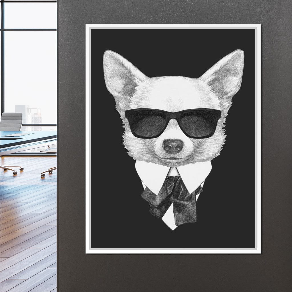 Dressed Up Chihuahua Canvas Wall Art
