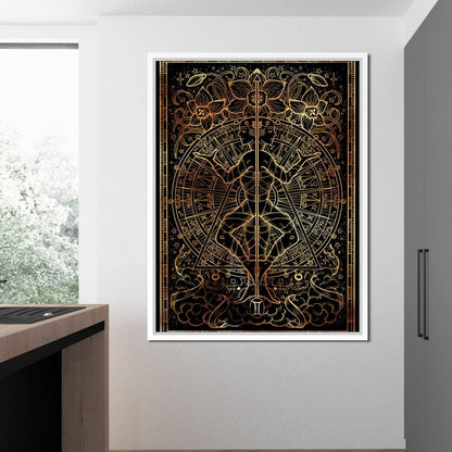 Zodiac sign Gemini Canvas Wall Art