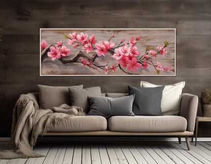 Sakura Canvas Print – Floral Wall Decor With Rustic Flower Art | Ready To Hang