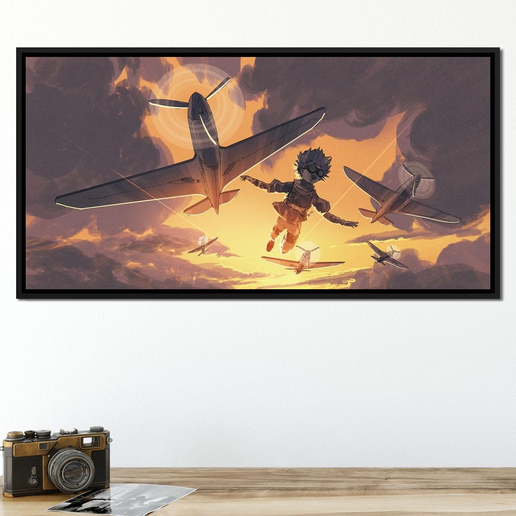 The Boy Flying Canvas Wall Art