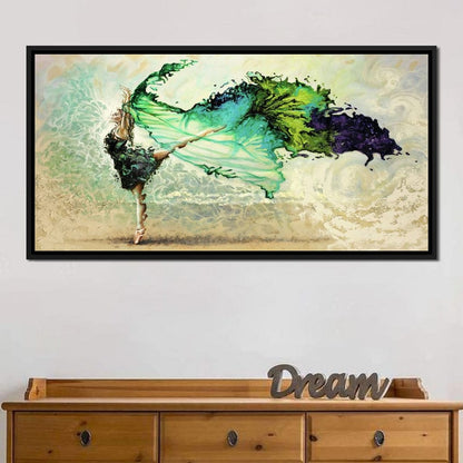 Ballerina Butterfly Canvas Wall Art