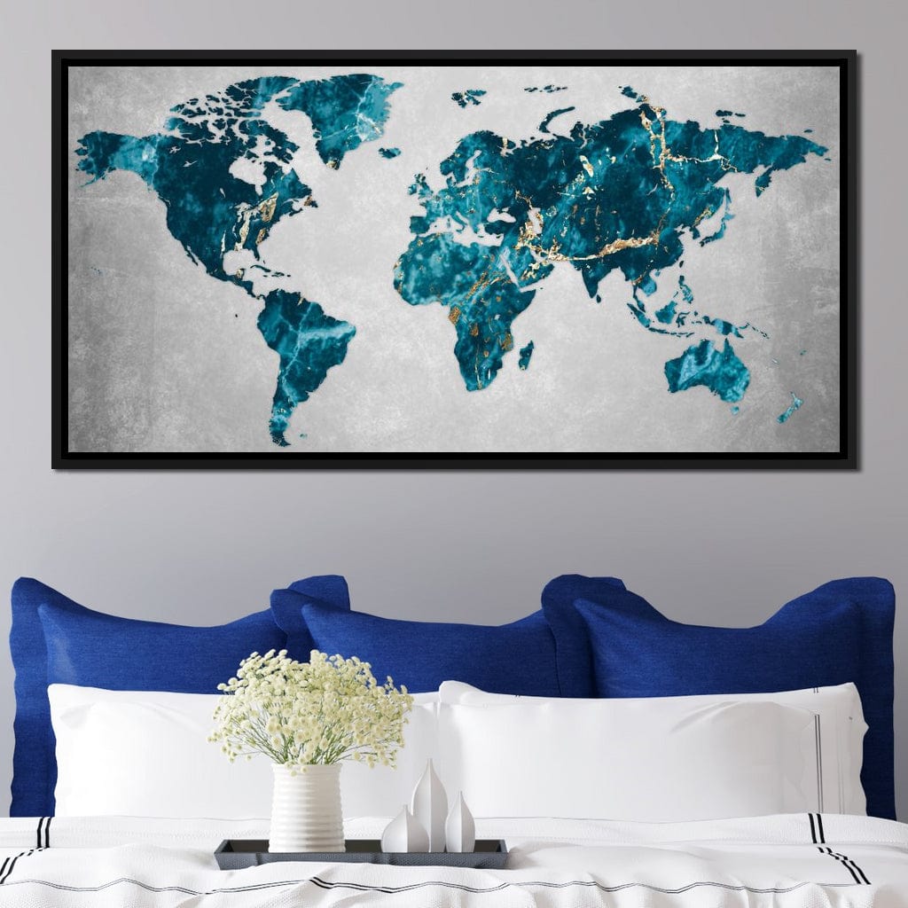 World Map 4 - Mateo Canvas Wall Art