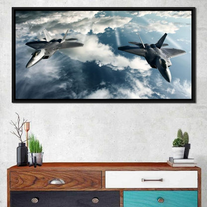 F-22 Raptors Canvas Wall Art