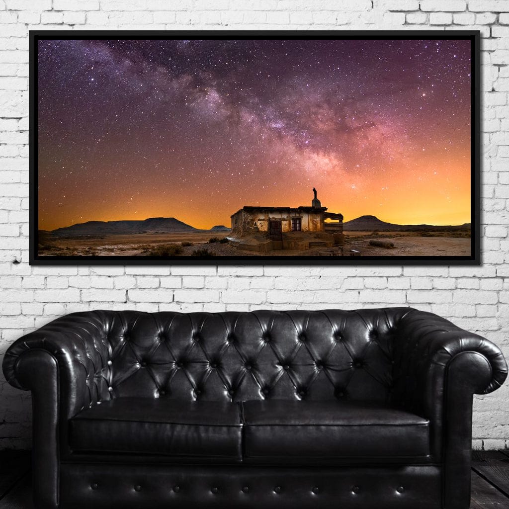 Shepherd Hut Desert Night Canvas Wall Art