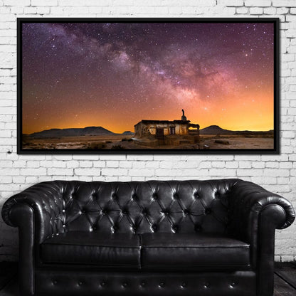 Shepherd Hut Desert Night Canvas Wall Art