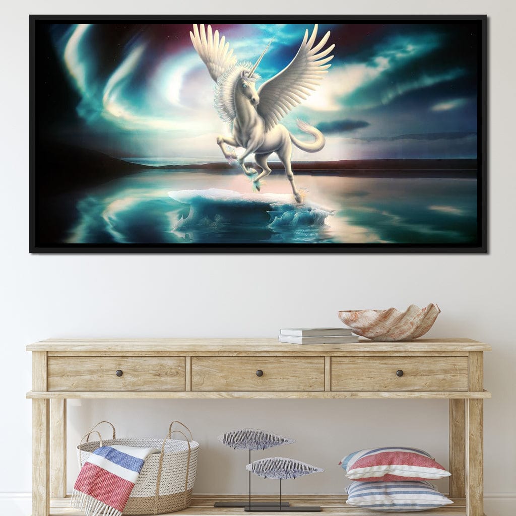 Northern Light Unicorn Canvas Wall Art