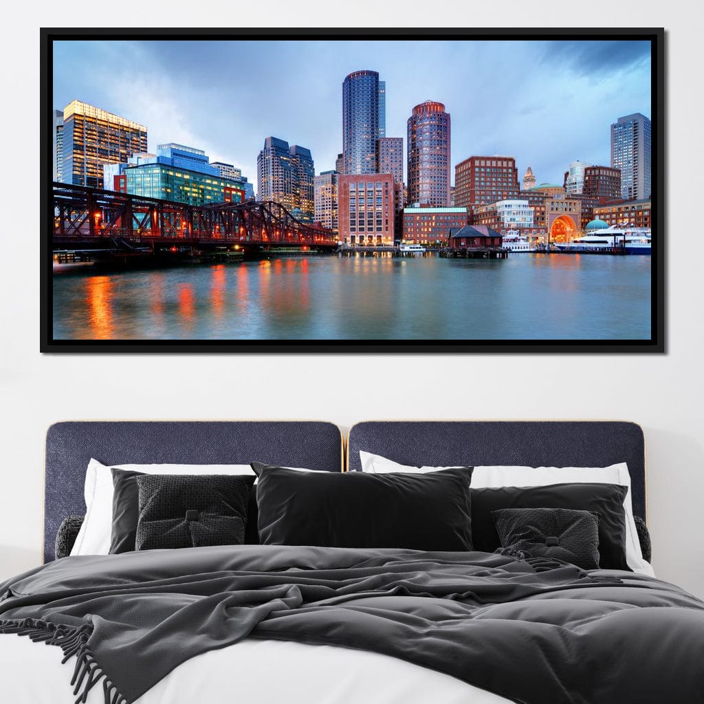 Boston Skyline Canvas Wall Art