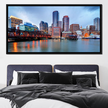 Boston Skyline Canvas Wall Art