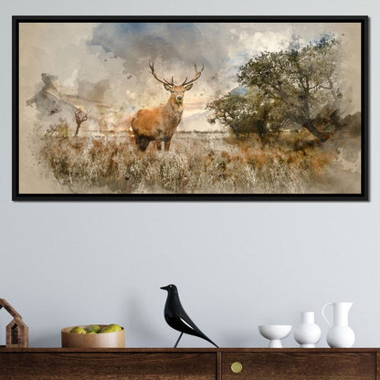 Red Deer Canvas Wall Art