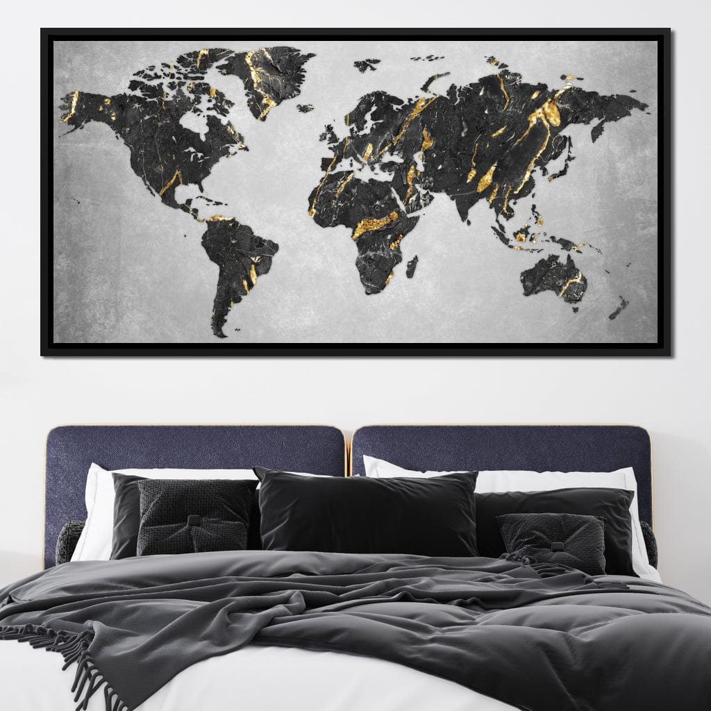 World Map 5 - Mateo Canvas Wall Art