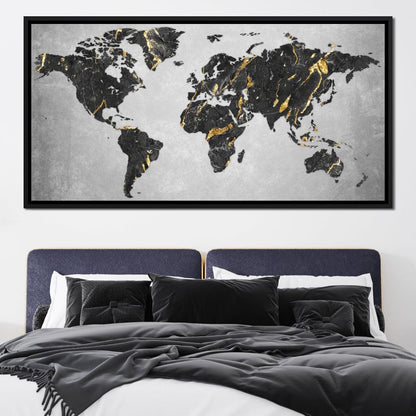 World Map 5 - Mateo Canvas Wall Art