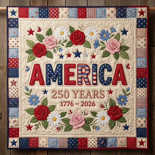 250 Years American Quilt Blanket