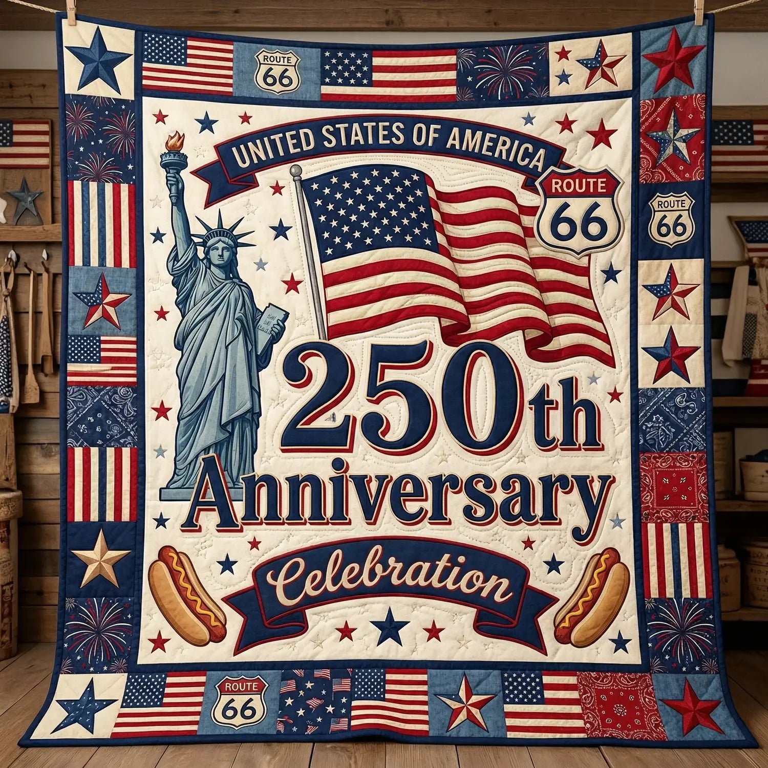250th Anniversity Celebration Quilt Blanket