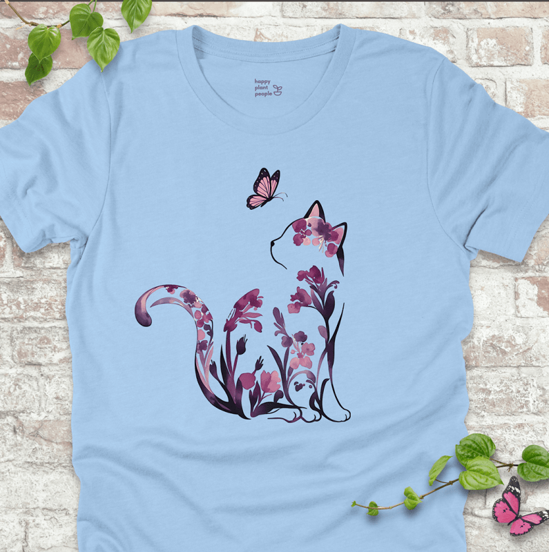 Floral Cat T-Shirt