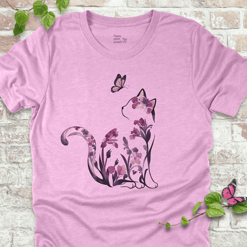 Floral Cat T-Shirt