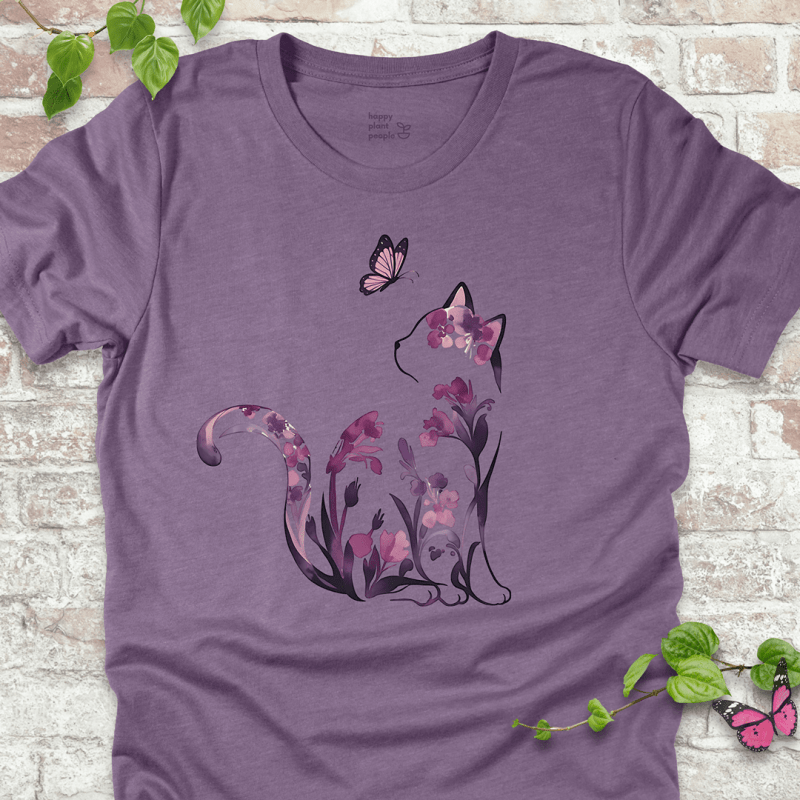 Floral Cat T-Shirt
