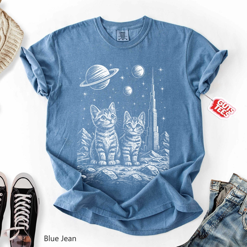 Cats in Space Relaxed Tee