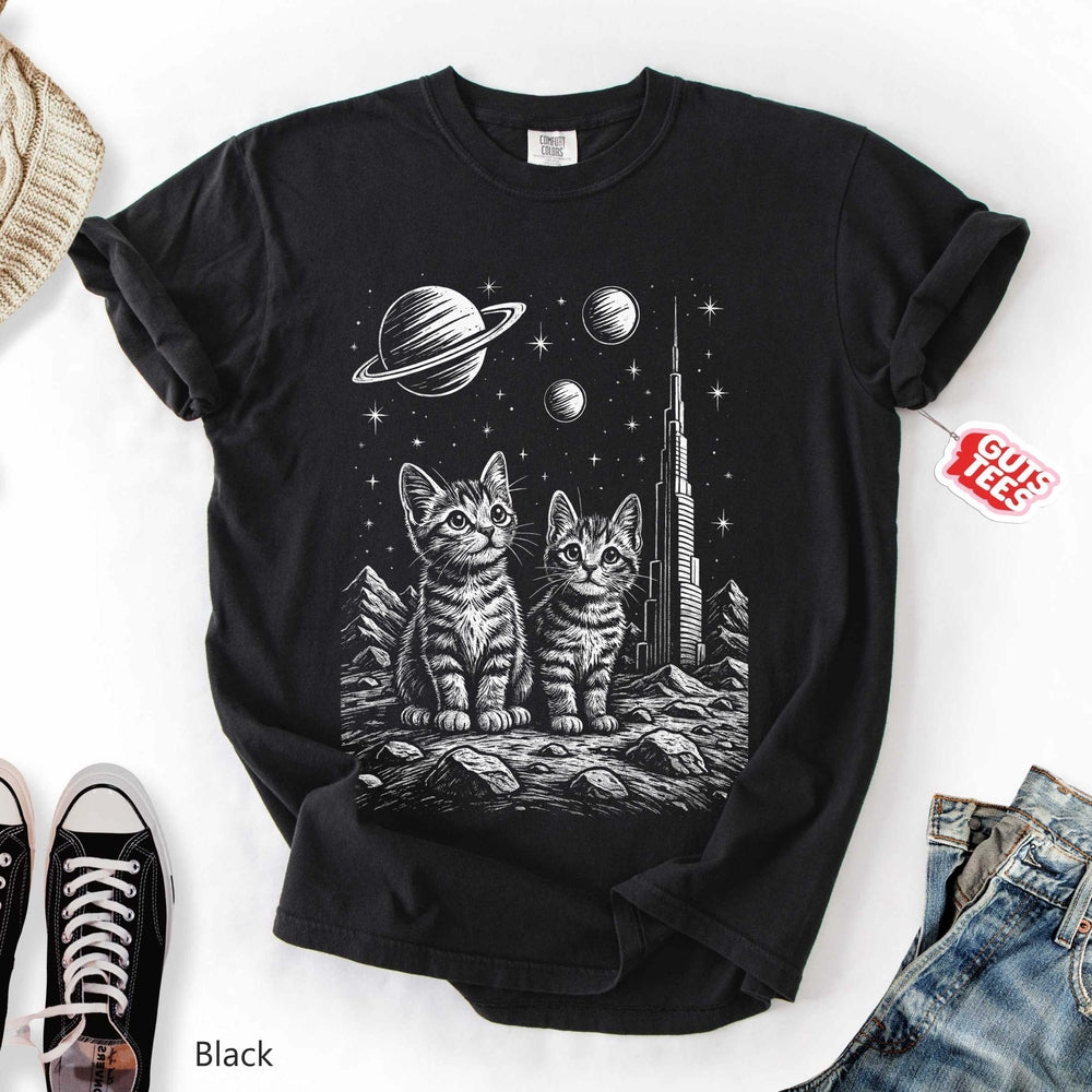 Cats in Space Relaxed Tee