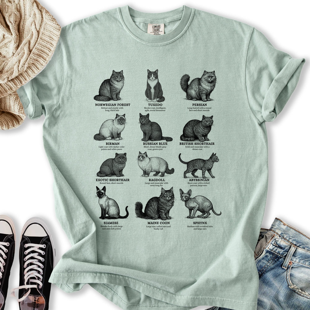 Vintage Cat Breeds Relaxed Tee