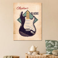 Eric Clapton's Blackie Guitar Retro Canvas Wall Art