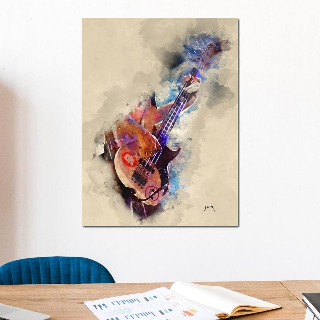 Flea's Bass Guitar Canvas Wall Art