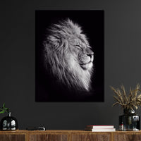 Black and White Lion King Canvas Wall Art