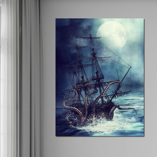 The Kraken Canvas Wall Art