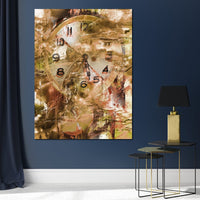 Psychedelic Clock Canvas Wall Art