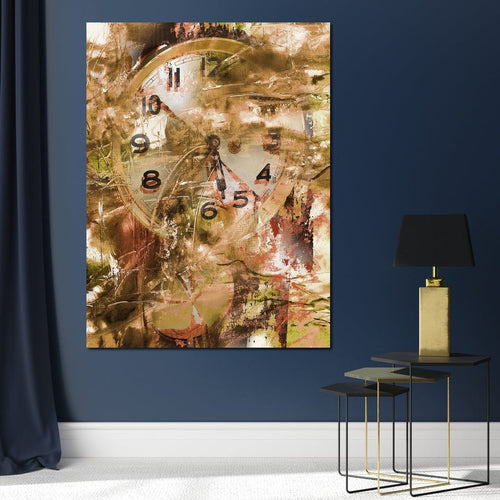Psychedelic Clock Canvas Wall Art