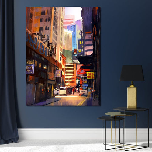 Hemererae Market Canvas Wall Art