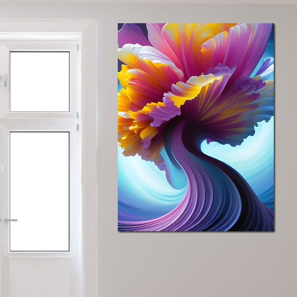 Flower Splash Art Canvas Wall Art