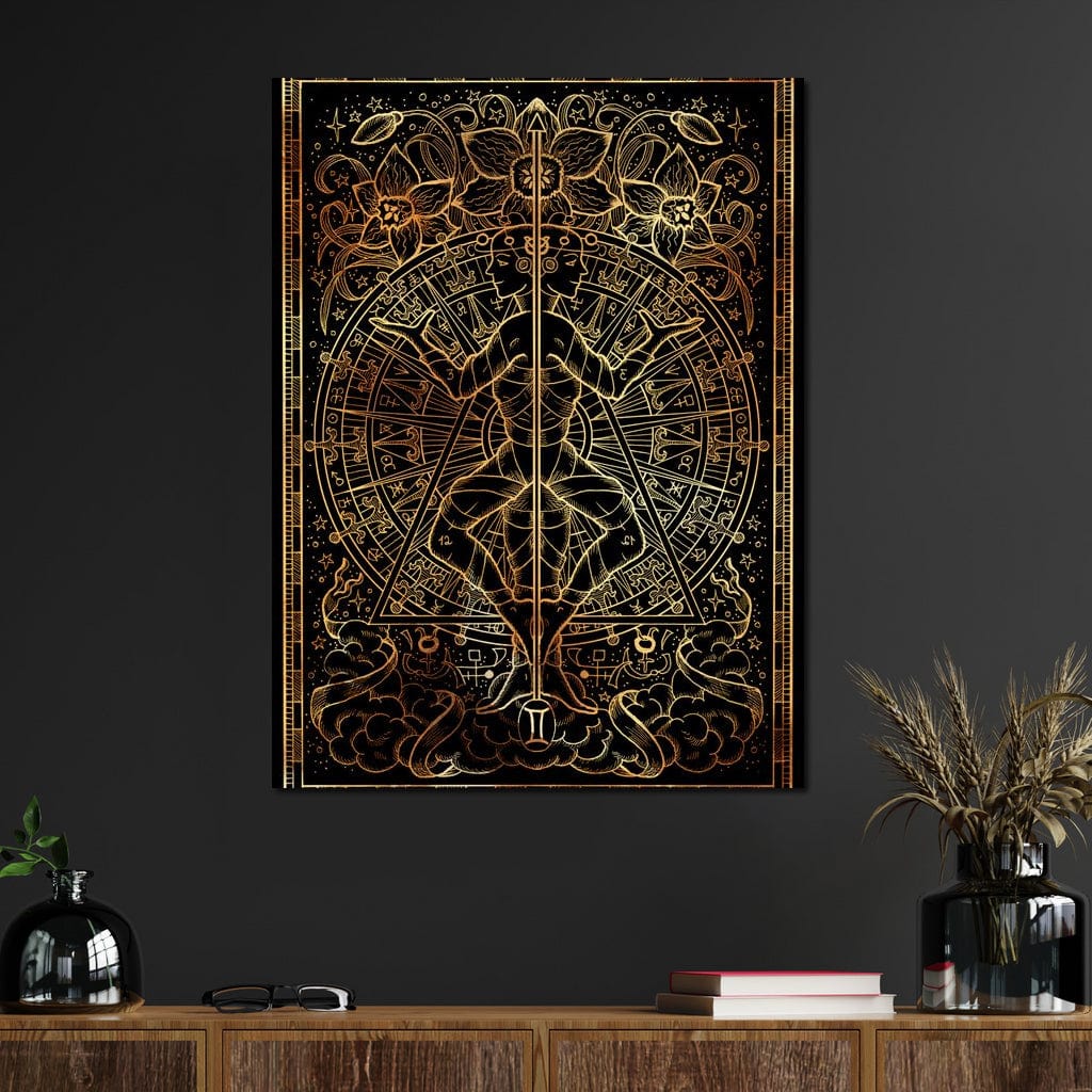 Zodiac sign Gemini Canvas Wall Art