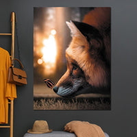 Fox Butterfly Canvas Wall Art