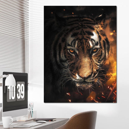 Tiger Sparkles Canvas Wall Art