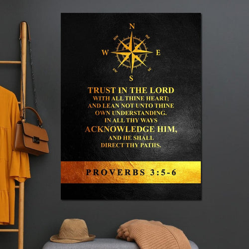Proverbs 3:5-6 Canvas Wall Art