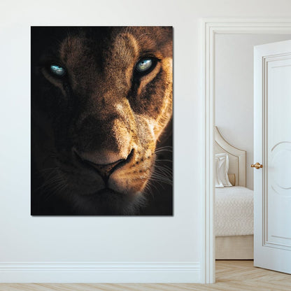 Lioness Eyes Canvas Wall Art