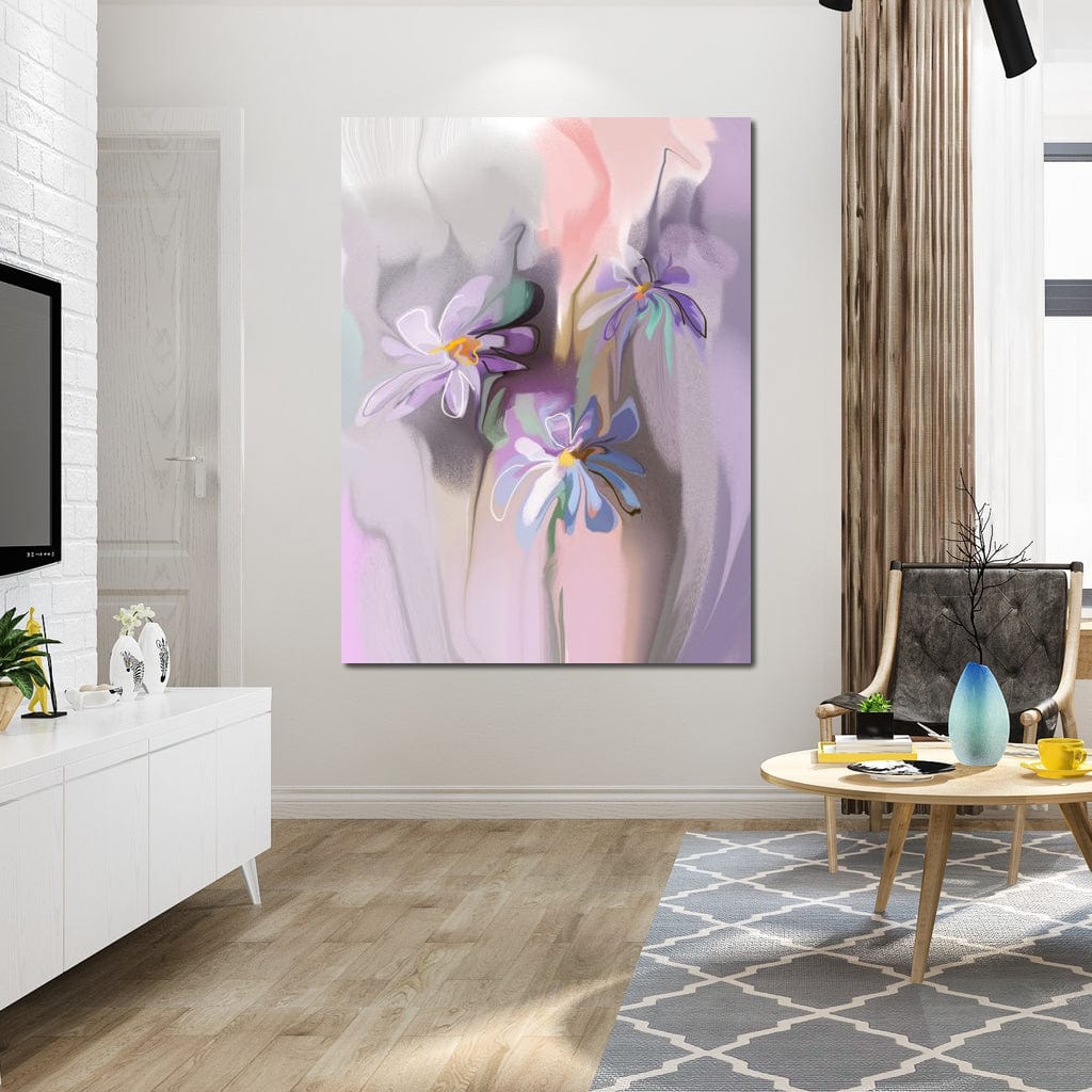 Purple Daisies Canvas Wall Art