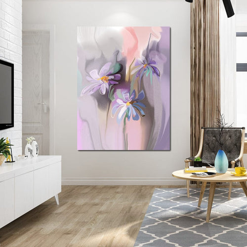 Purple Daisies Canvas Wall Art