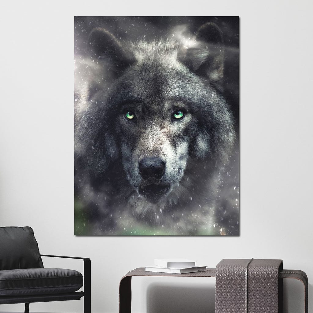 Midnight Wolf Canvas Wall Art