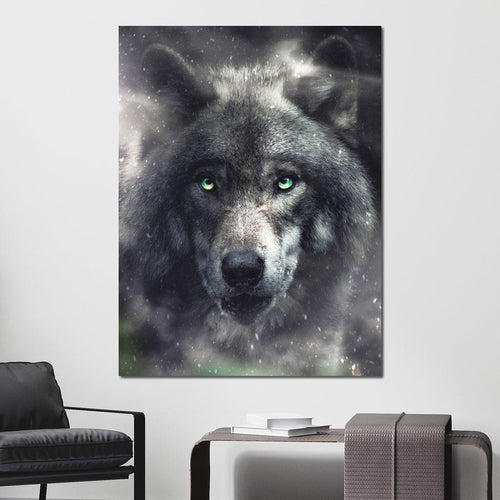 Midnight Wolf Canvas Wall Art