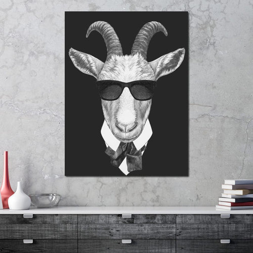 Dressed Up Goat Canvas Wall Art